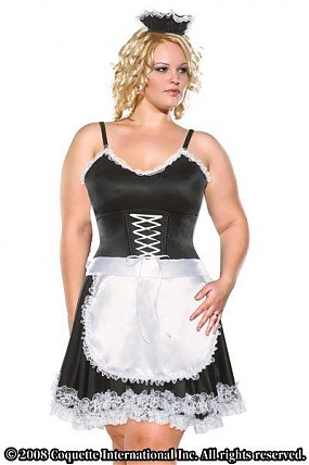 Diva Frisky French Maid Blk/wht 1x/2x