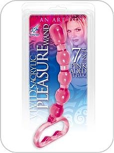 Acrylic Beaded Pleasure Wand Red